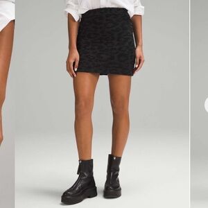 lululemon athletica Black Textured Mini Skirt